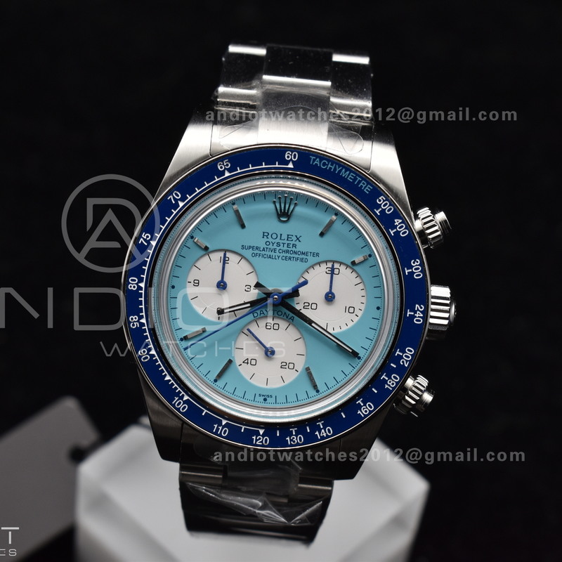 Daytona SS ADGF Paul Newman Best Customized Edition Tiffany/White Dial On SS Bracelet A4130